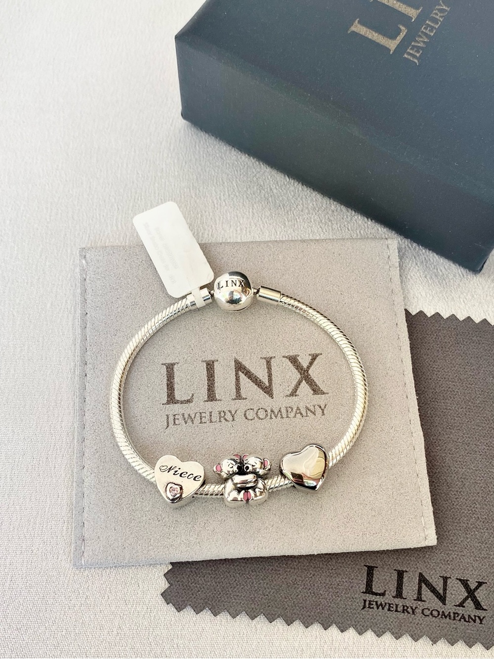 Linx Snake Chain Bracelet with Niece Themed Charms